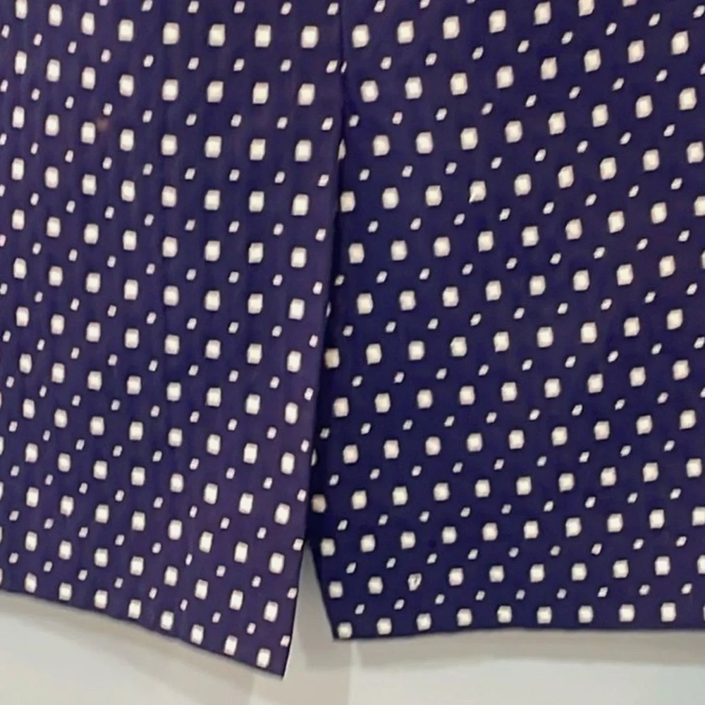 Banana Republic Navy White Polka Dot Pencil Skirt Size 10 Career Office